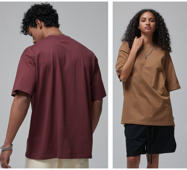 Custom 190 GSM Oversized Cotton T-Shirt 8801 - Style 8AA310 - product detail view 9 Custom 190 GSM Oversized Cotton T-Shirt 8801 - Style 8AA310 - product detail view 9