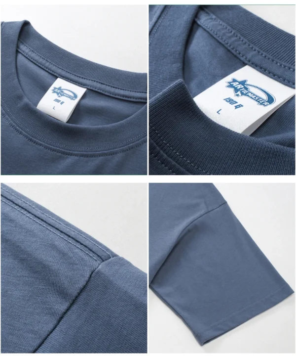Custom 190 GSM Oversized Cotton T-Shirt 8801 - Style 8AA310 - product detail view 5 Custom 190 GSM Oversized Cotton T-Shirt 8801 - Style 8AA310 - product detail view 5