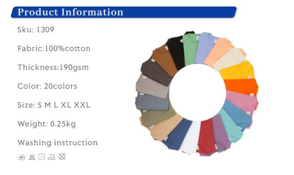 Custom 190 GSM Drop-Shoulder Oversized T-Shirt 1309 - Style 9C0A10 - product detail view 9 Custom 190 GSM Drop-Shoulder Oversized T-Shirt 1309 - Style 9C0A10 - product detail view 9