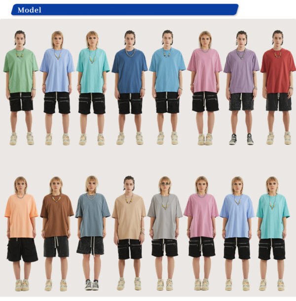 Custom 190 GSM Drop-Shoulder Oversized T-Shirt 1309 - Style 9C0A10 - product detail view 15 Custom 190 GSM Drop-Shoulder Oversized T-Shirt 1309 - Style 9C0A10 - product detail view 15