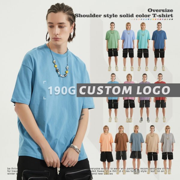 Custom 190 GSM Drop-Shoulder Oversized T-Shirt 1309 - Style 9C0A10 - product detail view 2 Custom 190 GSM Drop-Shoulder Oversized T-Shirt 1309 - Style 9C0A10 - product detail view 2