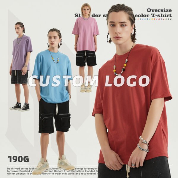 Custom 190 GSM Drop-Shoulder Oversized T-Shirt 1309 - Style 9C0A10 - product detail view 6 Custom 190 GSM Drop-Shoulder Oversized T-Shirt 1309 - Style 9C0A10 - product detail view 6