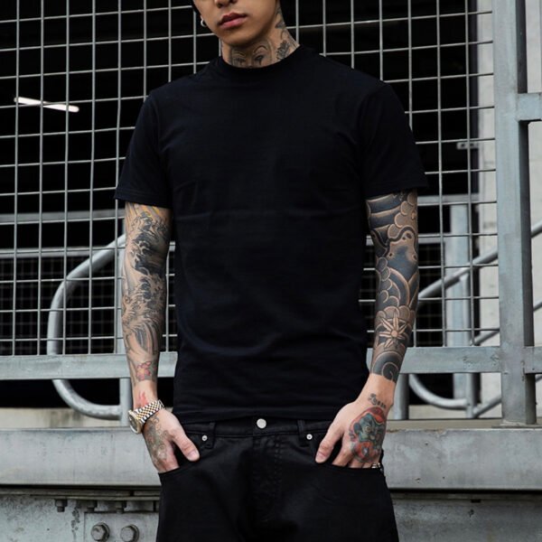 Custom 190GSM Slim Solid Crew-Neck T-Shirt - 7901858 - Style 14C48A - product detail view 2 Custom 190GSM Slim Solid Crew-Neck T-Shirt - 7901858 - Style 14C48A - product detail view 2