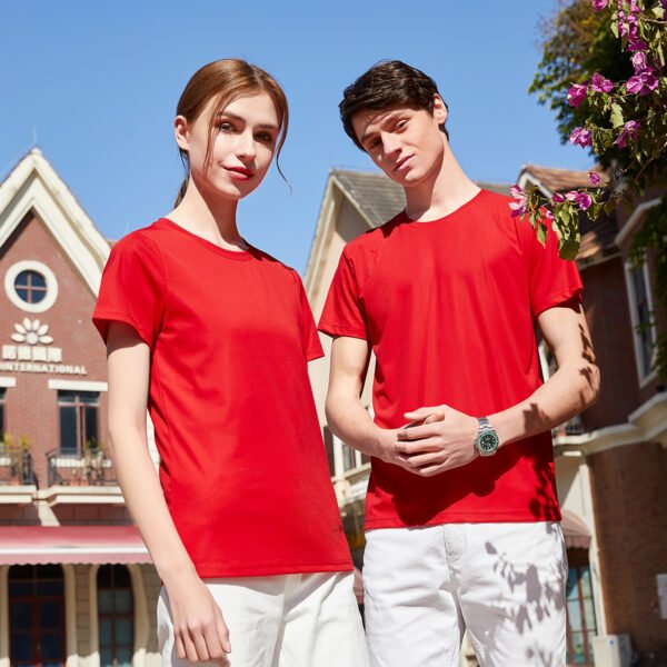 Custom 200 GSM Stretch Slim-Fit Sports Tee E0AE - Style E0AE9B - product detail view 3