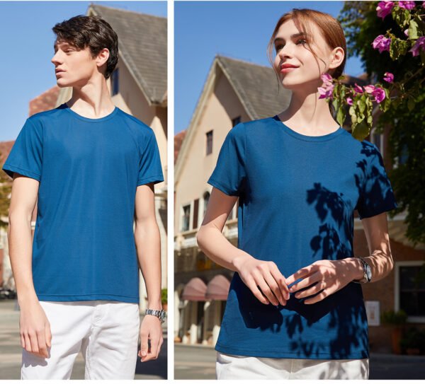 Custom 200 GSM Stretch Slim-Fit Sports Tee E0AE - Style E0AE9B - product detail view 14