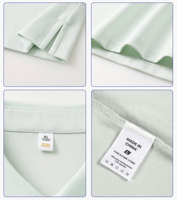 Custom 210 GSM Long-Staple Cotton Pique Polo Shirt S3606 - Style DBA849 - product detail view 7