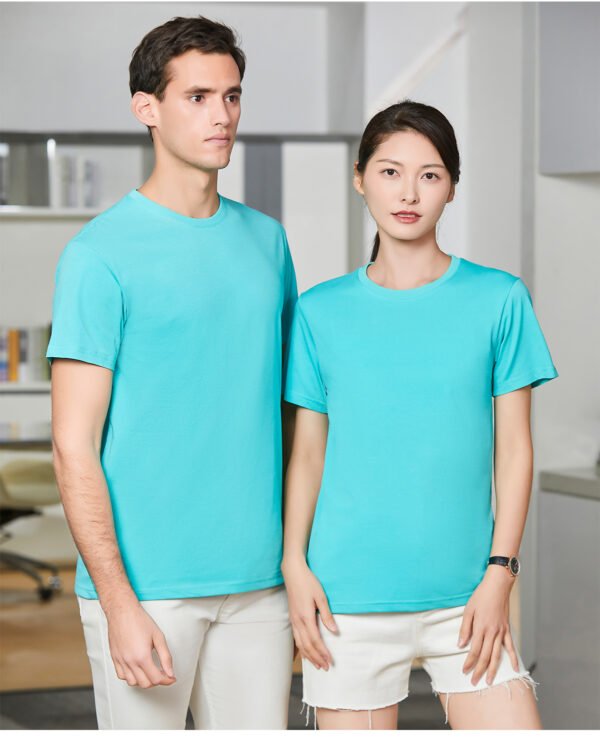 Custom 210 GSM Slim-Fit Cotton Blend T-Shirt - VWT-0ZC1 - Style 2FEE0C - product detail view 9