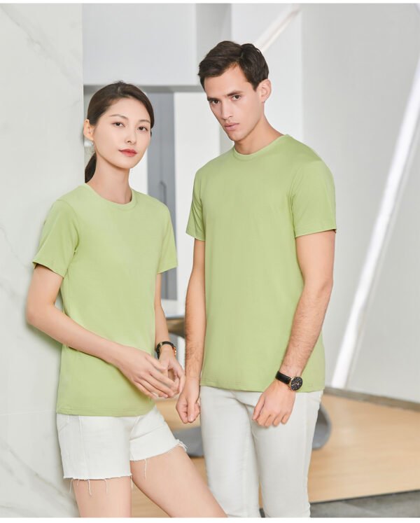 Custom 210 GSM Slim-Fit Cotton Blend T-Shirt - VWT-0ZC1 - Style 2FEE0C - product detail view 11