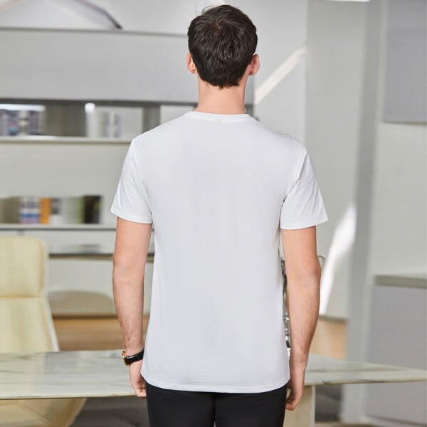 Custom 210 GSM Slim-Fit Cotton Blend T-Shirt - VWT-0ZC1 - Style 2FEE0C - product detail view 16