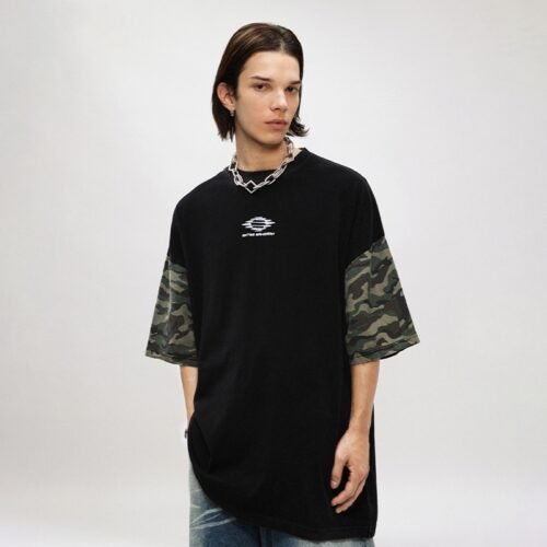 Custom 230 GSM Mock-Neck Oversized T-Shirt - Style 97454A Custom 230 GSM Mock-Neck Oversized T-Shirt - Style 97454A