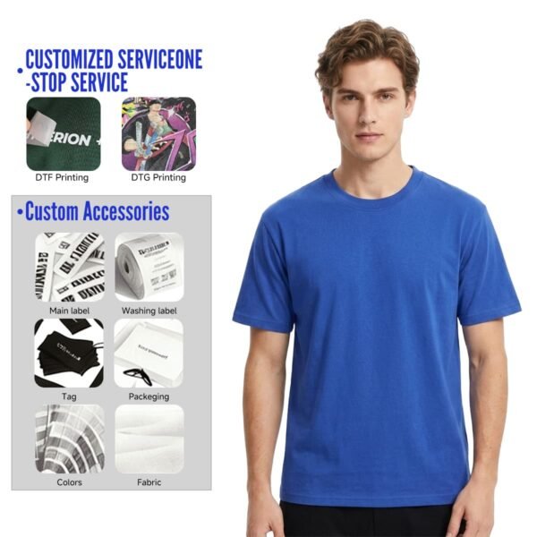 Custom 230G Basic Fit Cotton T-Shirt | - Style AE0605 - product detail view 2 Custom 230G Basic Fit Cotton T-Shirt | - Style AE0605 - product detail view 2