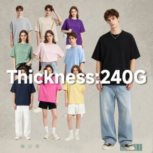 Custom Two-Ply 240 GSM Oversized Cotton T-Shirt | - Style 0BB079