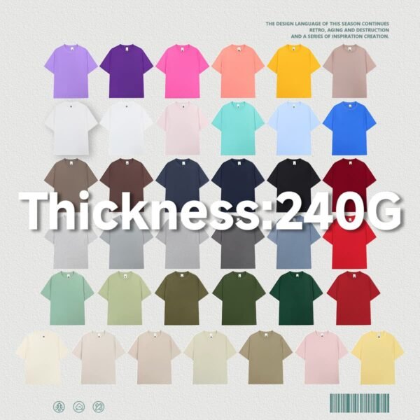 Custom Two-Ply 240 GSM Oversized Cotton T-Shirt | - Style 0BB079 - product detail view 3 Custom Two-Ply 240 GSM Oversized Cotton T-Shirt | - Style 0BB079 - product detail view 3