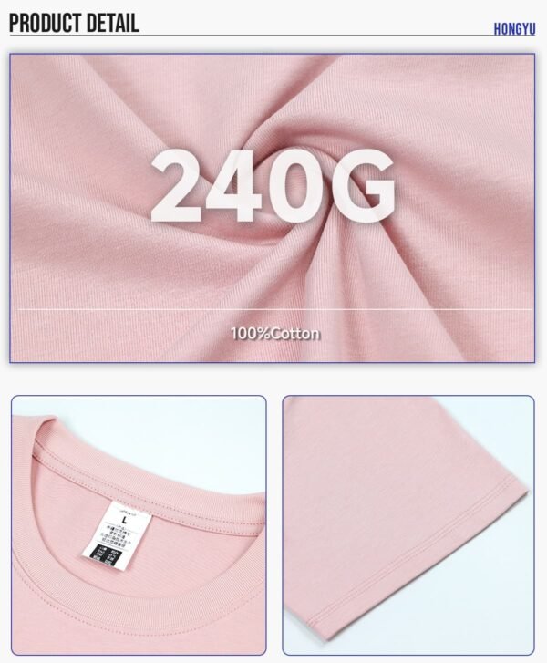 Custom Two-Ply 240 GSM Oversized Cotton T-Shirt | - Style 0BB079 - product detail view 10 Custom Two-Ply 240 GSM Oversized Cotton T-Shirt | - Style 0BB079 - product detail view 10