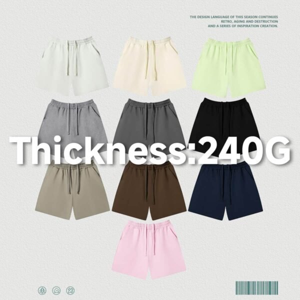 Custom 240GSM Terry Drawstring Shorts D885 - Style CAF93D - product detail view 2 Custom 240GSM Terry Drawstring Shorts D885 - Style CAF93D - product detail view 2