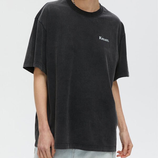 Custom 260 GSM Snow-Washed Oversized T-Shirt | - Style 695CC0 - product detail view 2