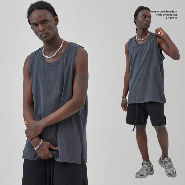 Custom 275 GSM Vintage-Washed Unisex Tank Top 711 - Style A1F98B - product detail view 3 Custom 275 GSM Vintage-Washed Unisex Tank Top 711 - Style A1F98B - product detail view 3