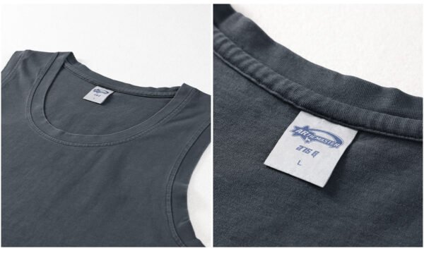 Custom 275 GSM Vintage-Washed Unisex Tank Top 711 - Style A1F98B - product detail view 9 Custom 275 GSM Vintage-Washed Unisex Tank Top 711 - Style A1F98B - product detail view 9
