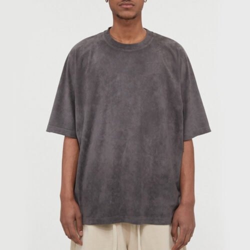 Custom 280 GSM Suede-Effect Oversized Blank T-Shirt - Style 10054A Men's oversized suede-effect blank t-shirt