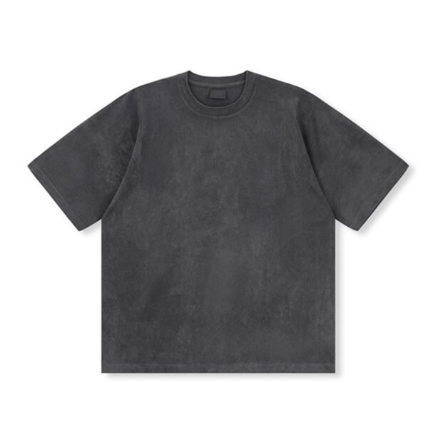 Custom 280 GSM Suede-Effect Oversized Blank T-Shirt - Style 10054A - product detail view 5