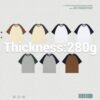 Custom 280gsm Raglan Sleeve Oversized T-Shirt S3003 - Style EBF4D7 - product detail view 4
