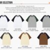 Custom 280gsm Raglan Sleeve Oversized T-Shirt S3003 - Style EBF4D7 - product detail view 7