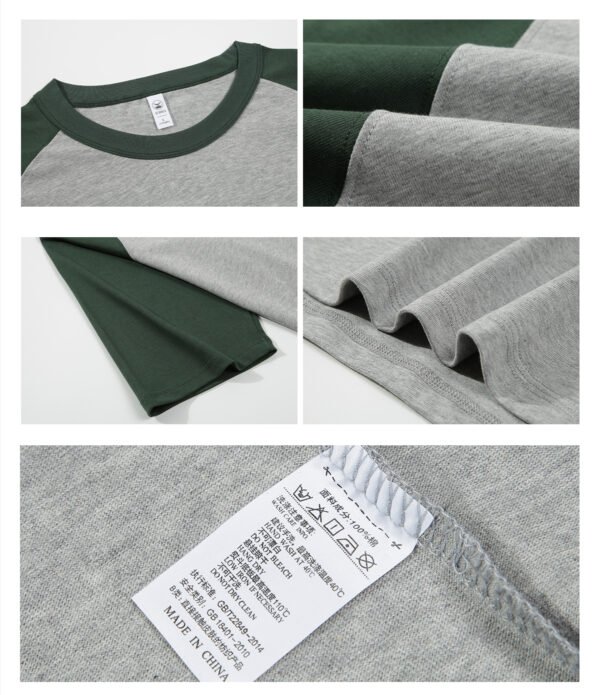 Custom 280gsm Raglan Sleeve Oversized T-Shirt S3003 - Style EBF4D7 - product detail view 9