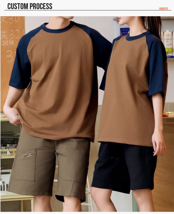 Custom 280gsm Raglan Sleeve Oversized T-Shirt S3003 - Style EBF4D7 - product detail view 10