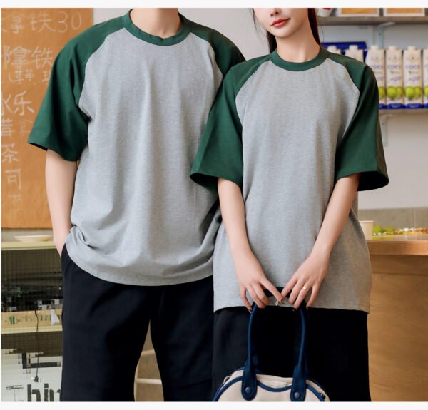 Custom 280gsm Raglan Sleeve Oversized T-Shirt S3003 - Style EBF4D7 - product detail view 11