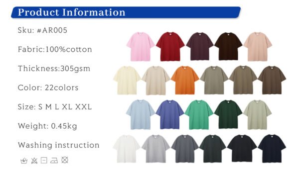 Custom Heavyweight Oversized T-Shirt | - Style 7C9B0B Product information for custom heavyweight oversized t-shirts in various colors.
