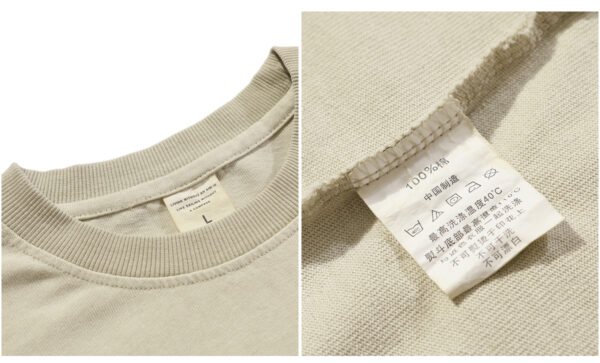 Custom 310 GSM Light-Wash Cotton Long-Sleeve T-Shirt 2151 - Style E491BC - product detail view 10 Custom 310 GSM Light-Wash Cotton Long-Sleeve T-Shirt 2151 - Style E491BC - product detail view 10