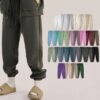 Custom Heavyweight Fleece Sweatpants 2207 - Style 3C5926 Close-up of dark green fleece jogger sweatpants with multiple color options displayed