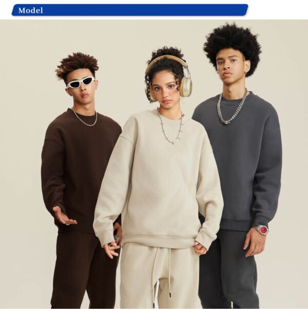 Custom Oversized 345 GSM Fleece Crewneck Sweatshirt 2511 - Style 2E0ACB - product detail view 15