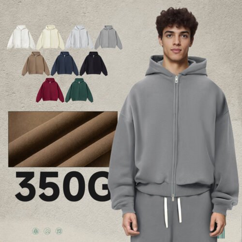 Custom 350 GSM Boxy Zip-Up Hoodie | - Style DFD7A7 Custom 350 GSM Boxy Zip-Up Hoodie | - Style DFD7A7