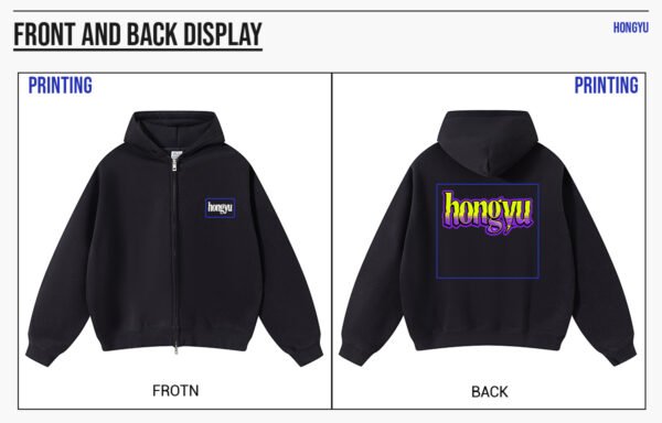 Custom 350 GSM Boxy Zip-Up Hoodie | - Style DFD7A7 - product detail view 10 Custom 350 GSM Boxy Zip-Up Hoodie | - Style DFD7A7 - product detail view 10