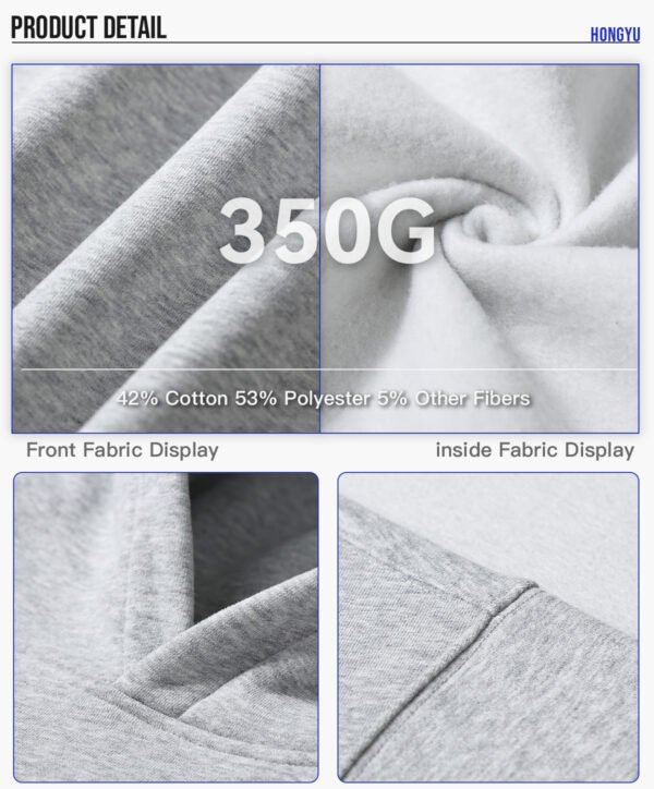 Custom 350 GSM Fleece Oversized Pullover Hoodie | - Style F3288A - product detail view 9