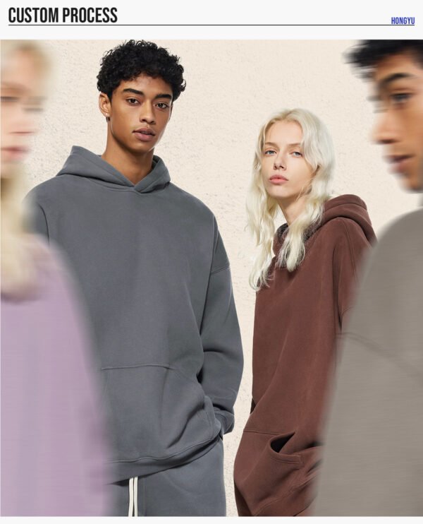 Custom 350 GSM Fleece Oversized Pullover Hoodie | - Style F3288A - product detail view 12