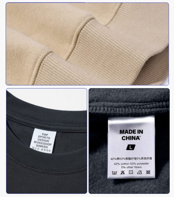 Custom 350 GSM Oversized Crewneck Sweatshirt | - Style 4D3472 - product detail view 9 Custom 350 GSM Oversized Crewneck Sweatshirt | - Style 4D3472 - product detail view 9