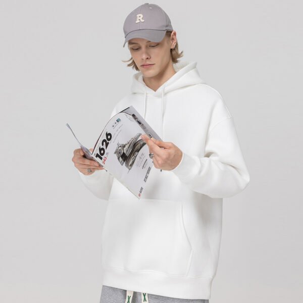 Custom Oversized 350 GSM Fleece Pullover Hoodie M8301 - Style 35438F - product detail view 3 Custom Oversized 350 GSM Fleece Pullover Hoodie M8301 - Style 35438F - product detail view 3