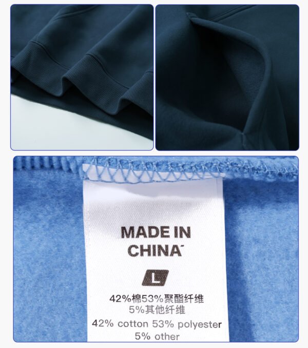 Custom 350GSM Oversized Drawcord-Free Fleece Hoodie 23807 - Style E0C789 - product detail view 10 Custom 350GSM Oversized Drawcord-Free Fleece Hoodie 23807 - Style E0C789 - product detail view 10