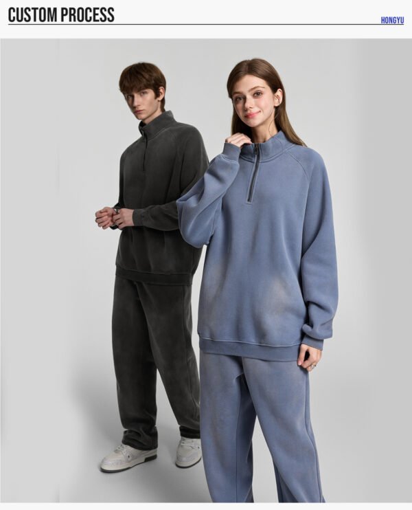 Custom 365 GSM Quarter-Zip Fleece Sweatshirt 1265 - Style 9EAC10 - product detail view 10