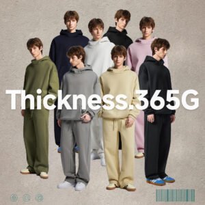 Custom Oversized 365G High-Neck Pullover Hoodie 1302 - Style F7303D