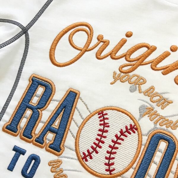 Custom 3D Embroidered Baseball Graphic T-Shirt - Style E8EAB2 - product detail view 6