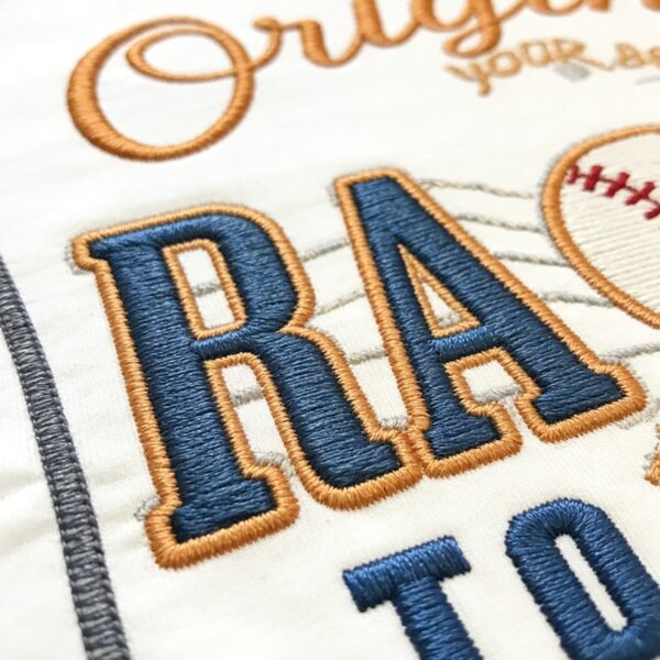 Custom 3D Embroidered Baseball Graphic T-Shirt - Style E8EAB2 - product detail view 8