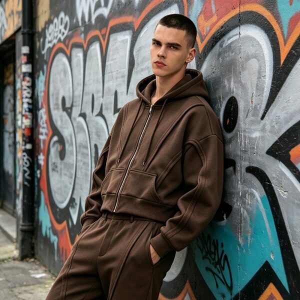 Custom 3D Seam Cropped Zip Hoodie | - Style D459C7 - product detail view 2