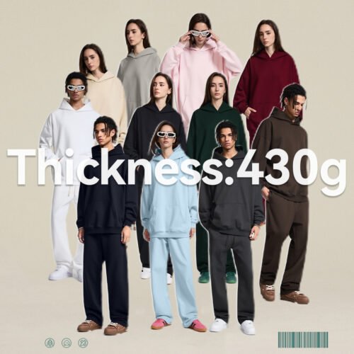 Custom 430 GSM Brushed Terry Pullover Hoodie - Style 09C1D1