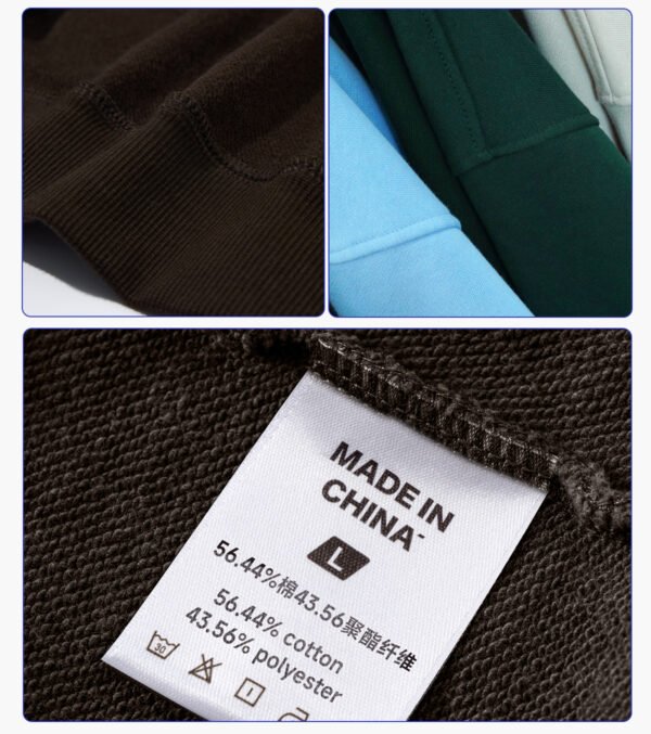 Custom 430G Brushed Terry Sweatshirt | - Style 256DB3 - product detail view 9 Custom 430G Brushed Terry Sweatshirt | - Style 256DB3 - product detail view 9