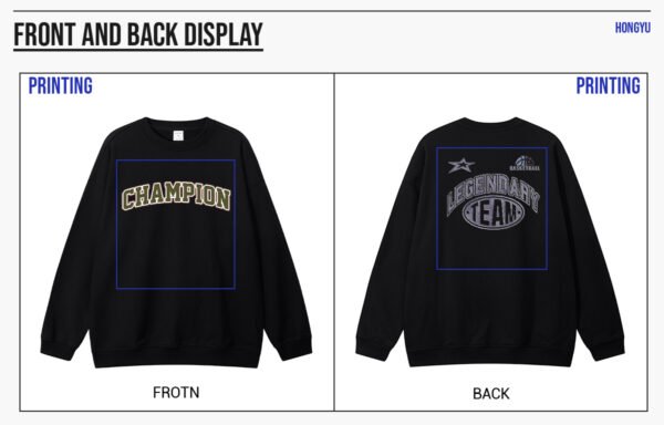 Custom 430G Brushed Terry Sweatshirt | - Style 256DB3 - product detail view 10 Custom 430G Brushed Terry Sweatshirt | - Style 256DB3 - product detail view 10