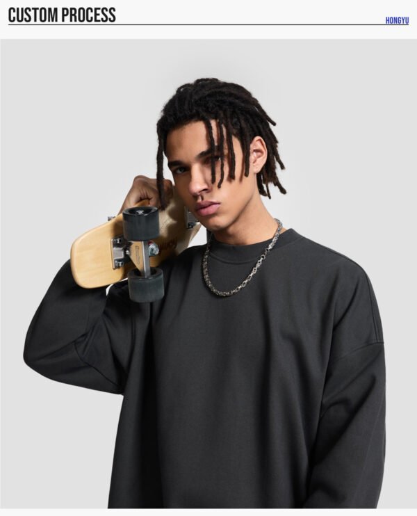 Custom 430G Brushed Terry Sweatshirt | - Style 256DB3 - product detail view 11 Custom 430G Brushed Terry Sweatshirt | - Style 256DB3 - product detail view 11