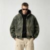 Custom Abraded Wash Hooded Canvas Jacket - Style F7D481 - product detail view 6 Custom Abraded Wash Hooded Canvas Jacket - Style F7D481 - product detail view 6